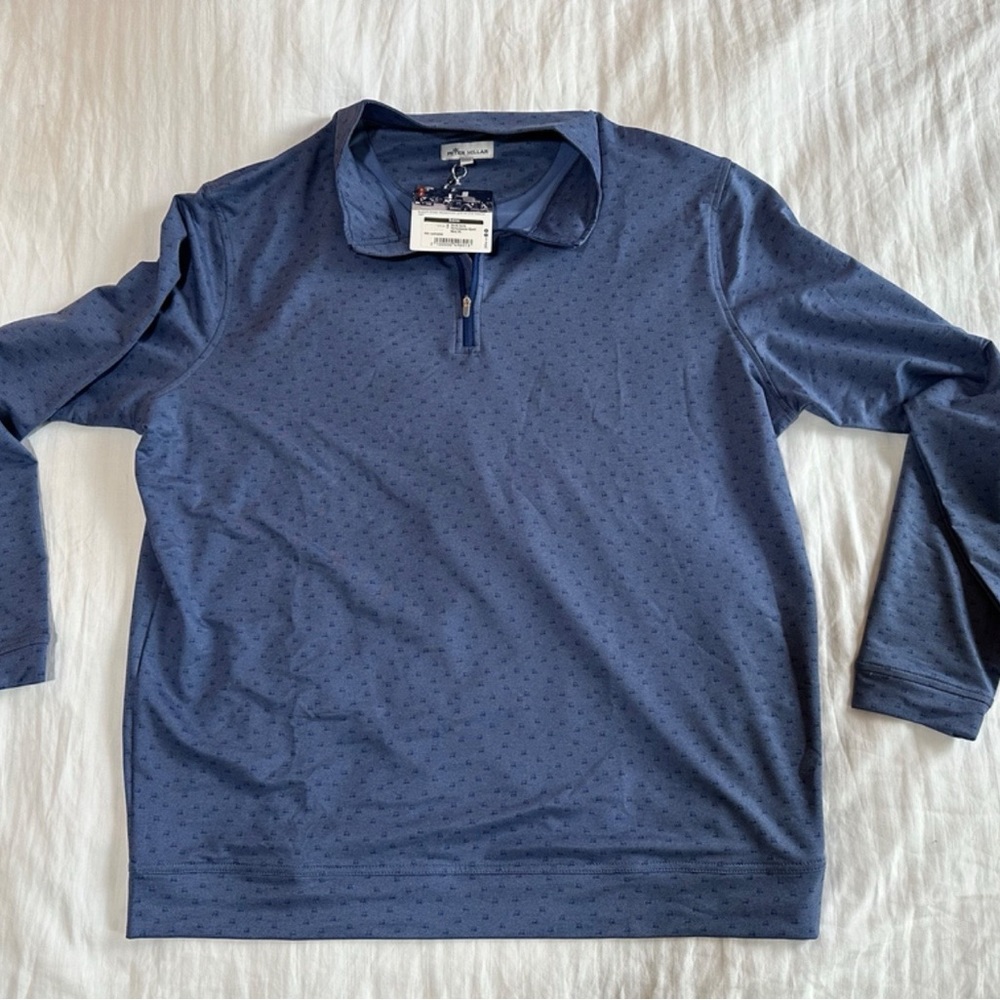 Peter Millar - Luxury Golf Attire - Full Zip Jacket Soft Shell - In Navy Blue